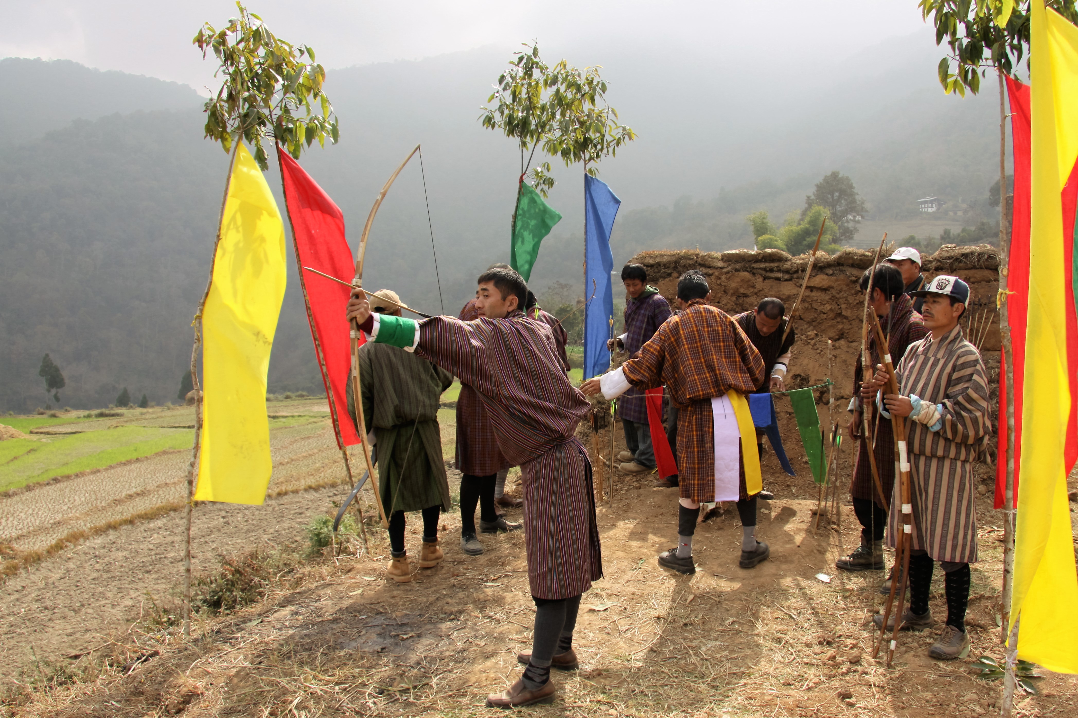 Archery-match-in-countryside | Bhutan Visit